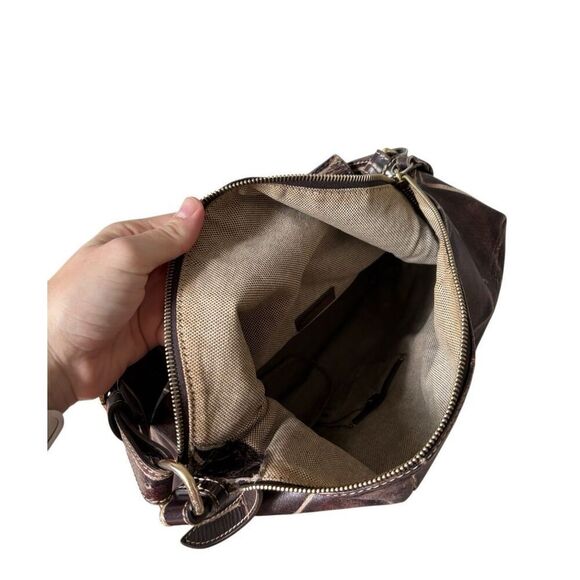 Dooney & Bourke Dillen Croc Embossed Brown Large Tote Bag Tote Shoulder Bag - Picture 14 of 15